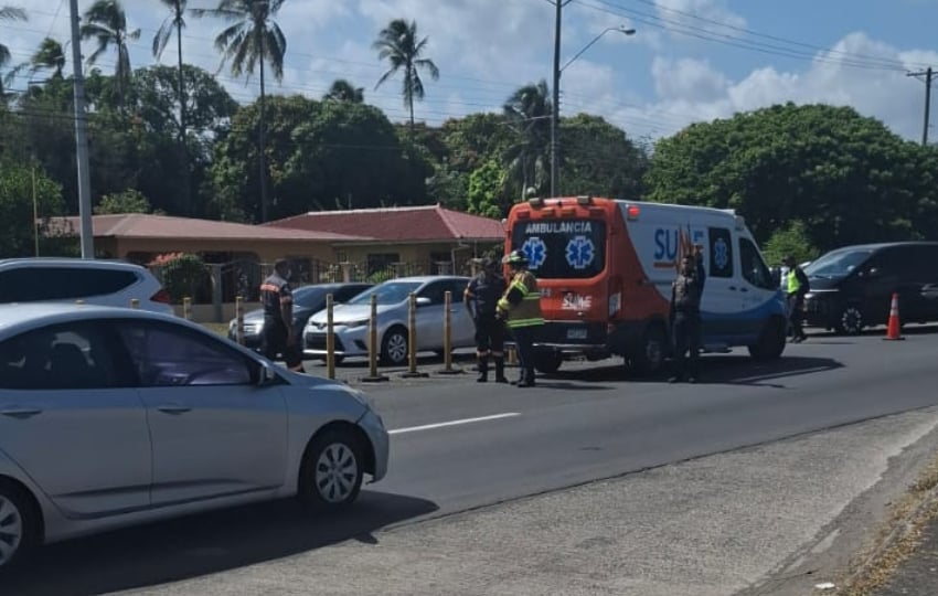 Accidente de tránsito en Bejuco, Chame. Foto: X / SOS_PTY