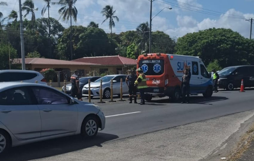 Accidente de tránsito en Bejuco, Chame. Foto: X / SOS_PTY