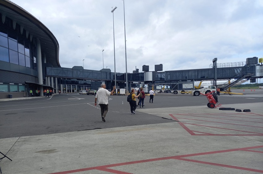 Pista de la Terminal 2 del aeropuerto internacional que se viene utilizando desde mediados de 2022. Foto: Archivo