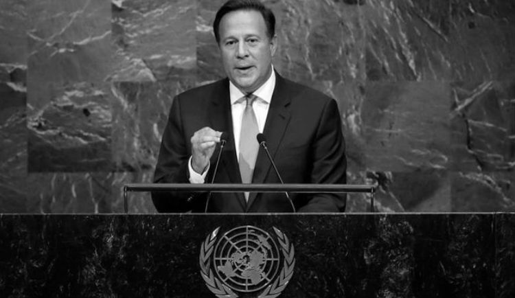 El presidente Juan Carlos Varela, en su discurso ante la ONU, el cual ha sido blanco de críticas.