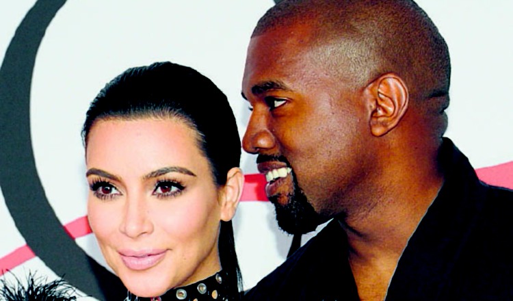 Kanye West y Kim Kardashian.