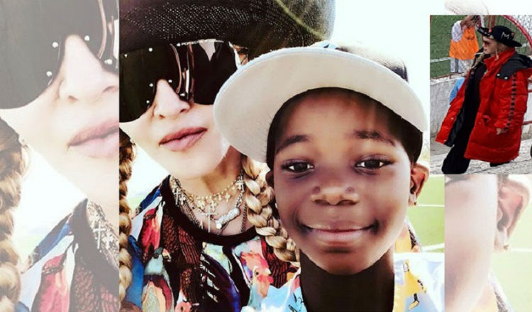 Madonna junto a su hijo David Banda. Foto Instagram