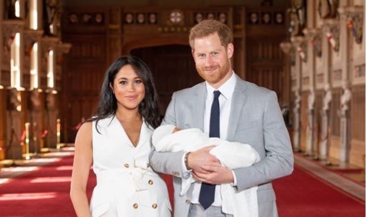 Meghan, Harry y el bebé real. Foto: Instagram