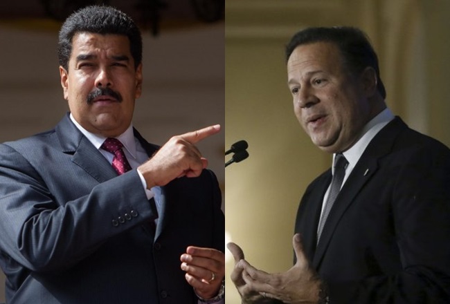 Nicolás Maduro y Juan Carlos Varela. 