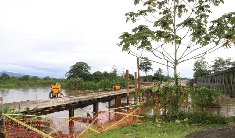 El puente se encuentra por la mitad. Foto de cortesía