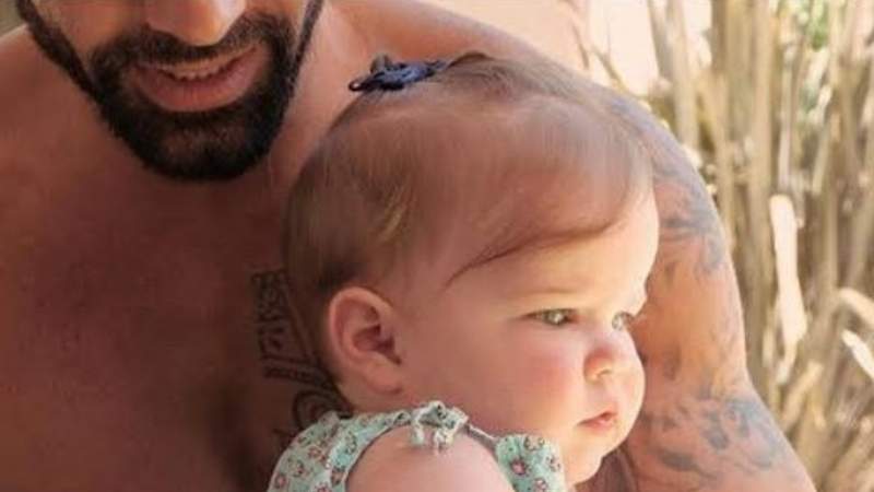 Ricky Martin y su hija.