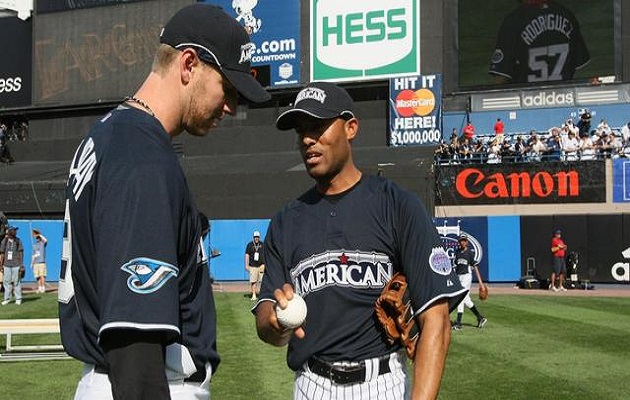 Mariano y Halladay en el Juego de Estrellas 2008.