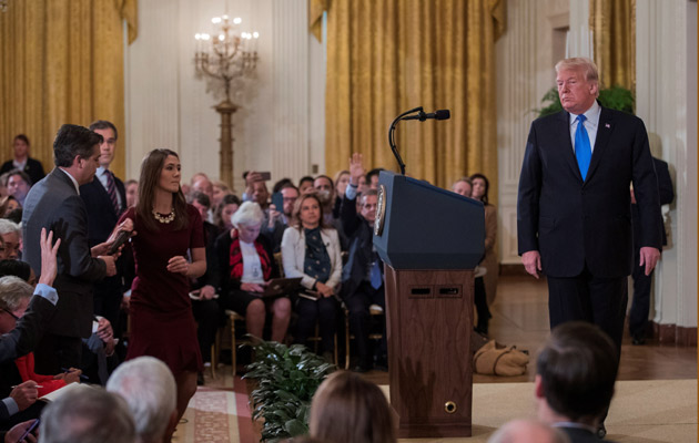 El presidente Donald Trump en una rueda de prensa sobre los resultados de las legislativas. FOTO/EFE