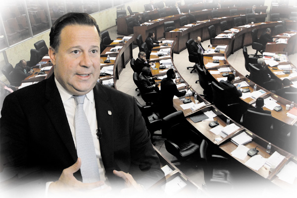 El presidente Juan Carlos Varela y su pérdida de poder dentro de la Asamblea Nacional de Diputados. Foto: Panamá América.