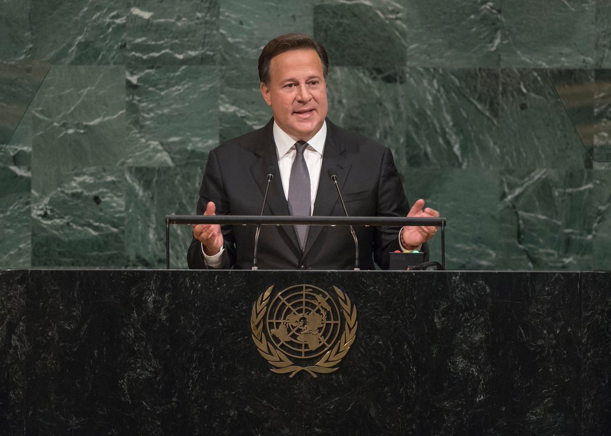 Juan Carlos Varela dijo en la ONU que Panamá es uno de los países más avanzados de la región. Foto: Presidencia Panamá.